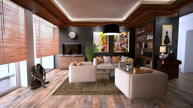 An apartment interior.